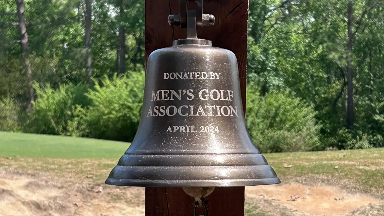 Image of the new bell on hole 8